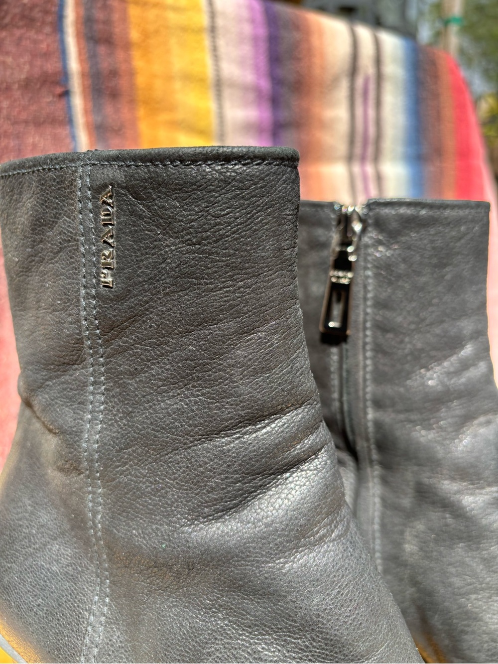 Prada Black Leather Women's Ankle Boots - 36 (US 6) - Picture 3 of 8